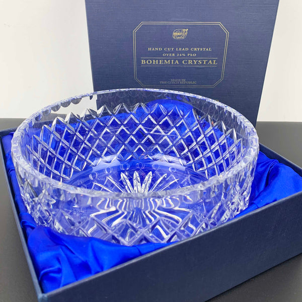 Bohemia Crystal Classic Diamond large bowl boxed