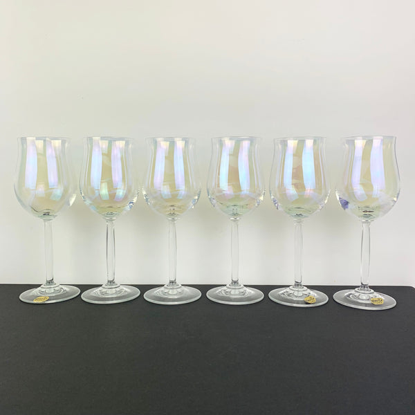 Bohemia Crystal Wine Glasses with lustre finish