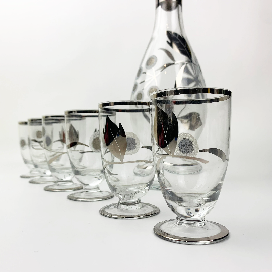 Silver Gilt Liqueur stemmed glasses