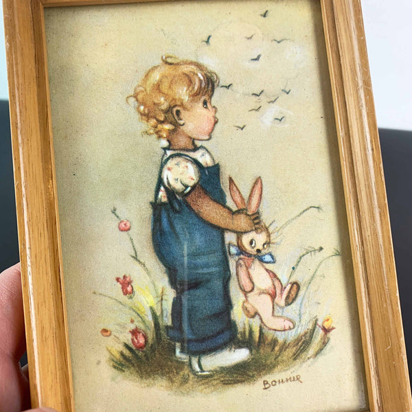 Bonnie framed children's illustrations - Set of 2