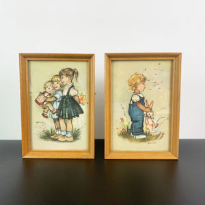 Bonnie framed children's illustrations - Set of 2