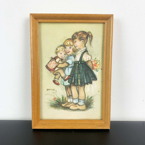 Bonnie framed children's illustrations - Set of 2