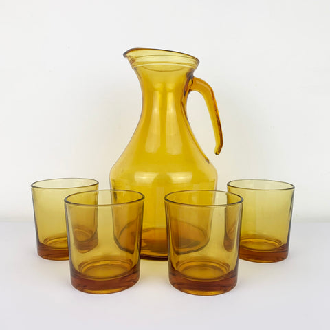 Bormioli 'Milano' Amber Glass Drinkware Set