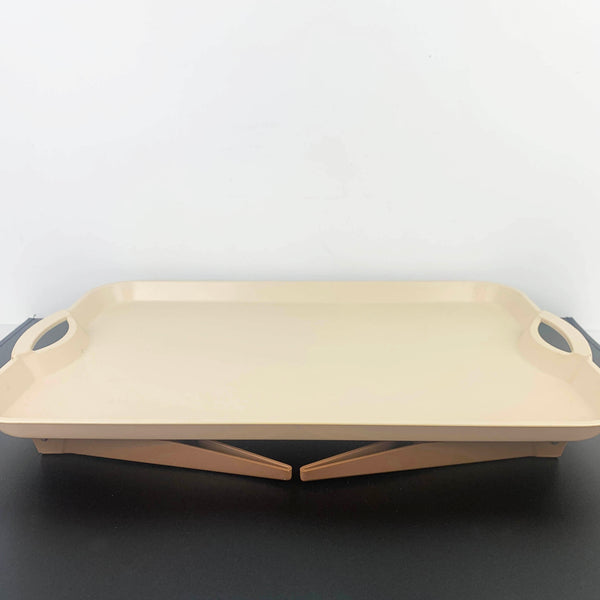 Retro plastic breakfast in bed tray with folding legs