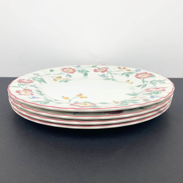 Churchill 'Briar Rose' dinner plate set of 4 stacked