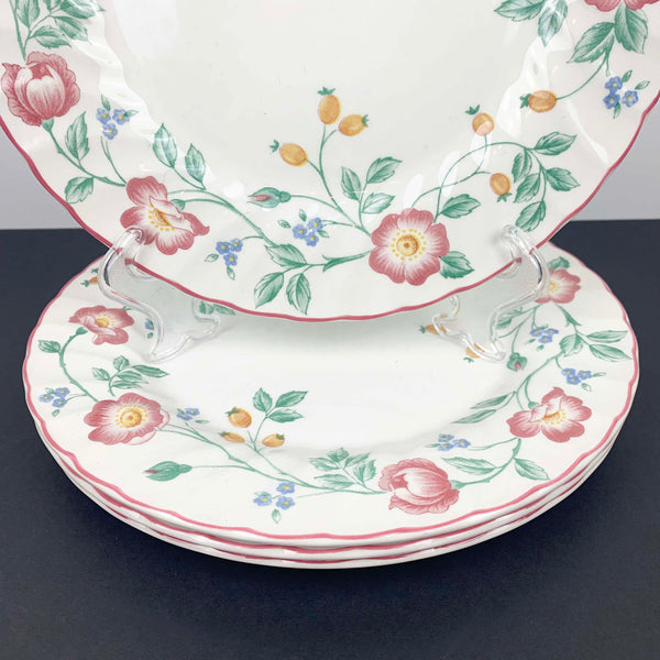 Churchill 'Briar Rose' dinner plate pink wavy rim