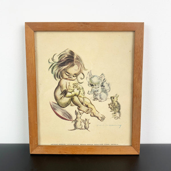 Brownie Downing framed mid century prints