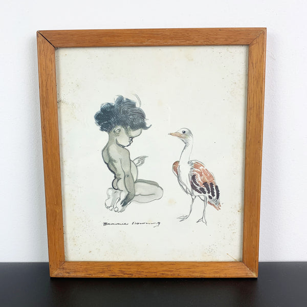 Brownie Downing framed mid century prints