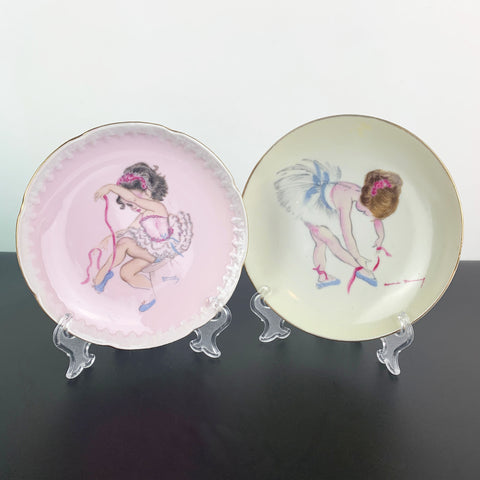 Brownie Downing Ballerina decorative wall plates - Set of 2