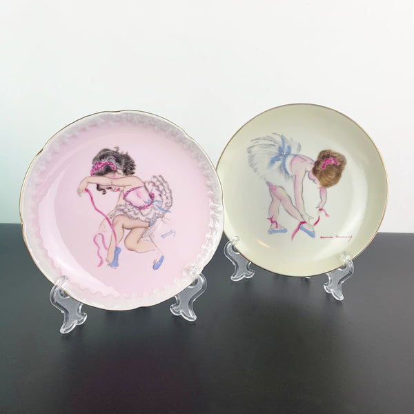 Brownie Downing Ballerina decorative wall plates - Set of 2