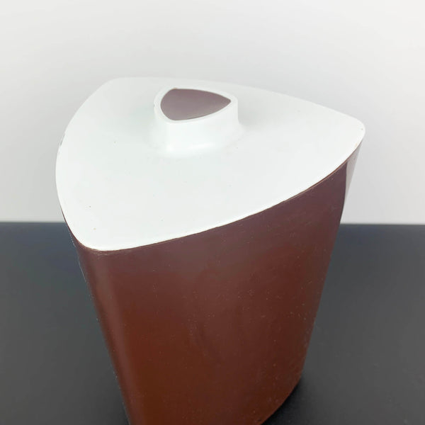 Triangle Shape Kitchen Canister Set in Chocolate Brown