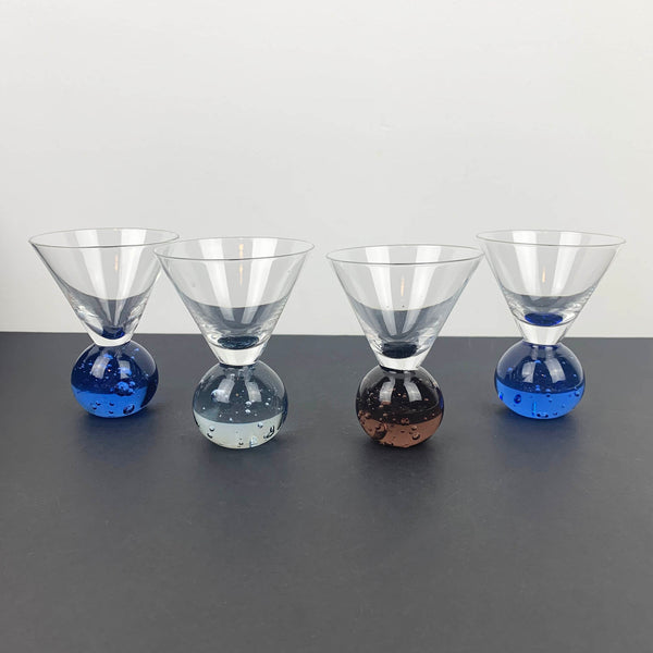 Mid century bubble base shot glasses set of 4