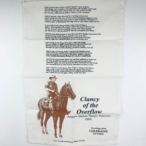 Australian tea towel collection Cadbury's and Banjo Paterson - Set of 2