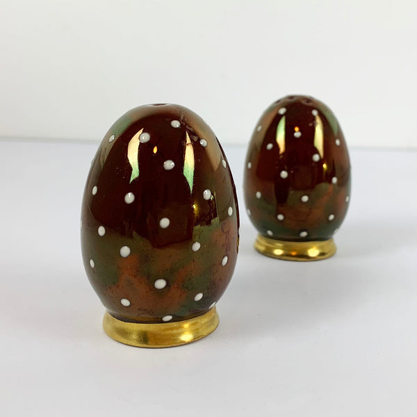 Carlton Ware Rouge Royale lustre 1930s salt and pepper set