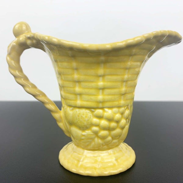 Carlton Ware 1930's majolica style yellow creamer