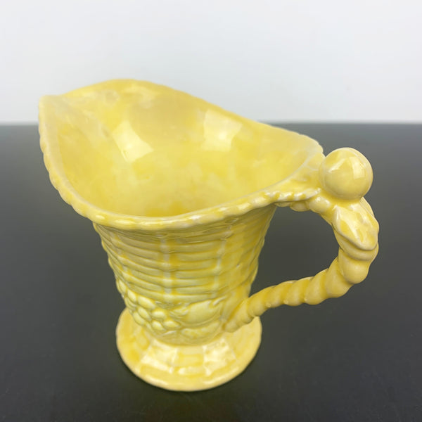 Carlton Ware 1930's majolica style yellow creamer