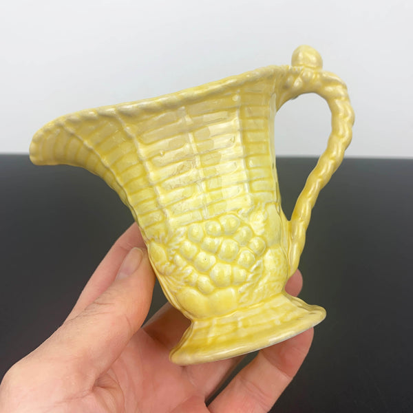 Carlton Ware 1930's majolica style yellow creamer