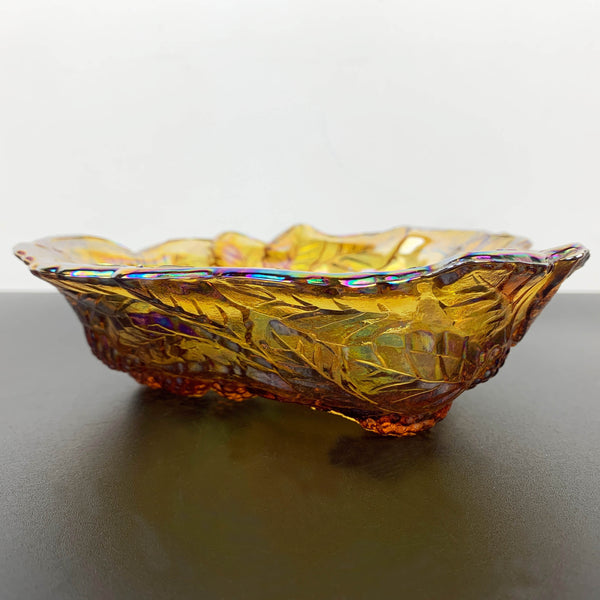 Indiana Glass (USA) Carnival Gold 'Loganberry' bowl