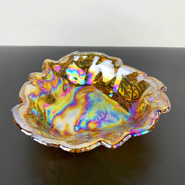 Indiana Glass (USA) Carnival Gold 'Loganberry' bowl