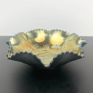 Crown Crystal gold carnival Magpie master bowl