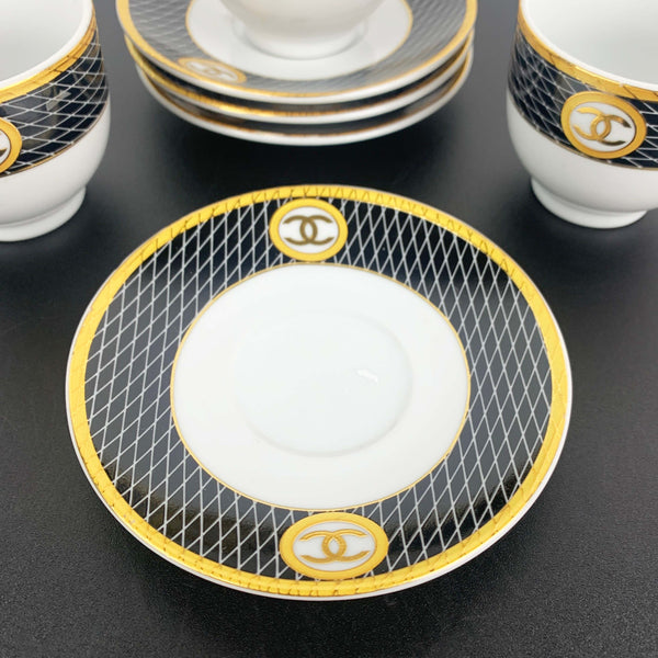 Chanel espresso/demitasse cup and saucer - Set of 4