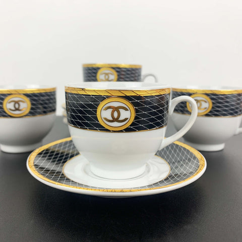 Chanel espresso/demitasse cup and saucer - Set of 4