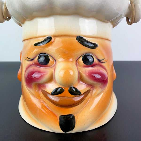 Mid century rare chef head biscuit barrel/cookie jar