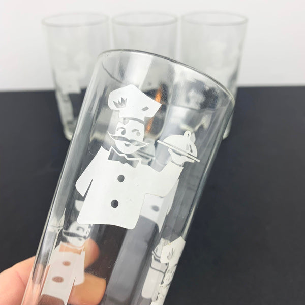 Unique printed chef glass