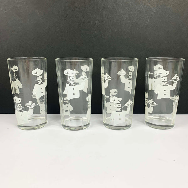 Vintage chef tumblers - Set of 4