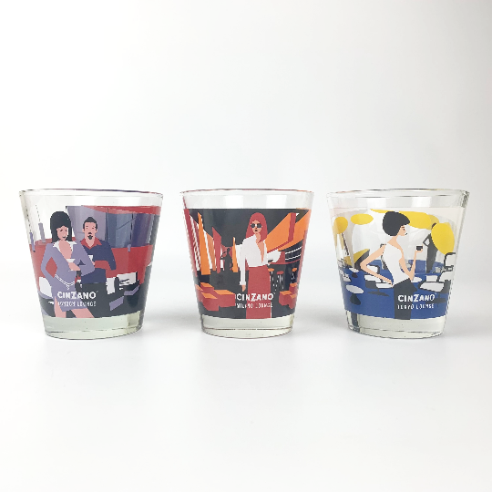 Cinzano Italy collectible glasses