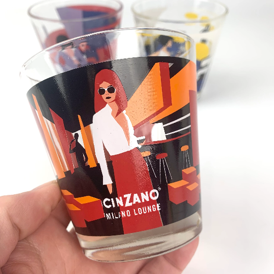 Cinzano Milano Lounge collectible glass