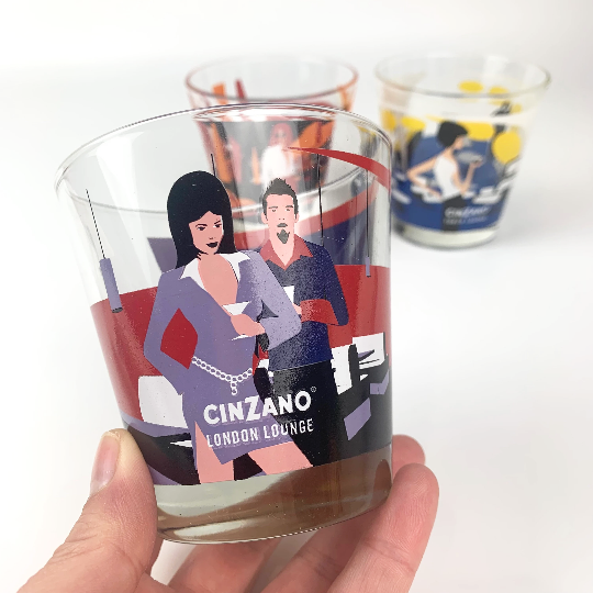 Cinzano London Lounge collectible glass