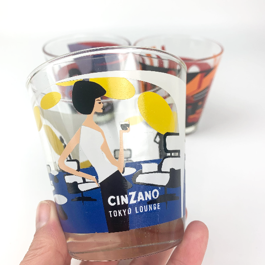 Cinzano Tokyo Lounge collectible glass