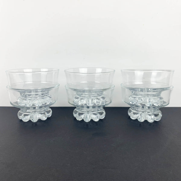 Studio Nova 'Citadel' footed dessert glasses Set of 6 stacked together