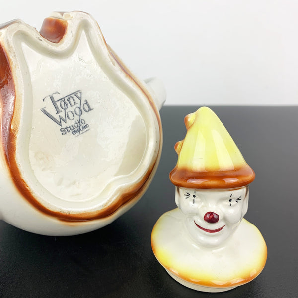 Tony Wood Studio Pottery Clown teapot