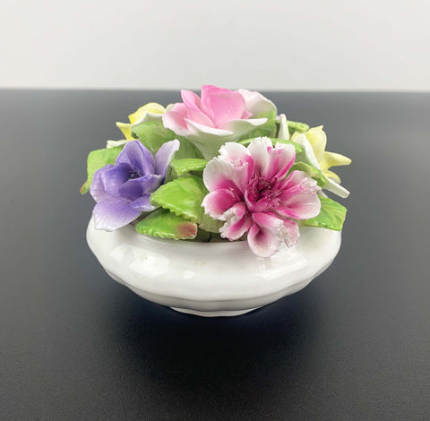 Coalport potted flowers decorative ornament