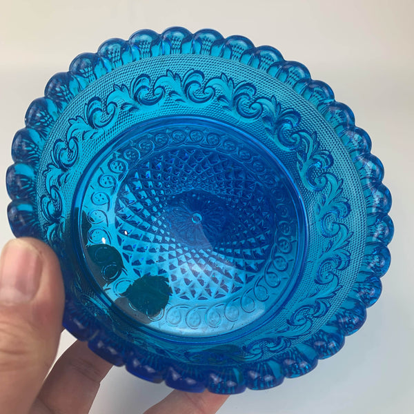 Cobalt blue bowl intricate detail