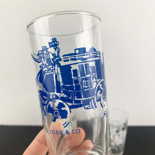 Cobb & Co stagecoach collectible tumbler - Set of 5