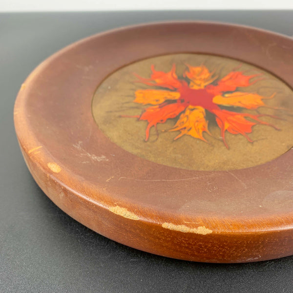 1970's Copper Enamel timber serving paddle by Joy & Kay Sweatman