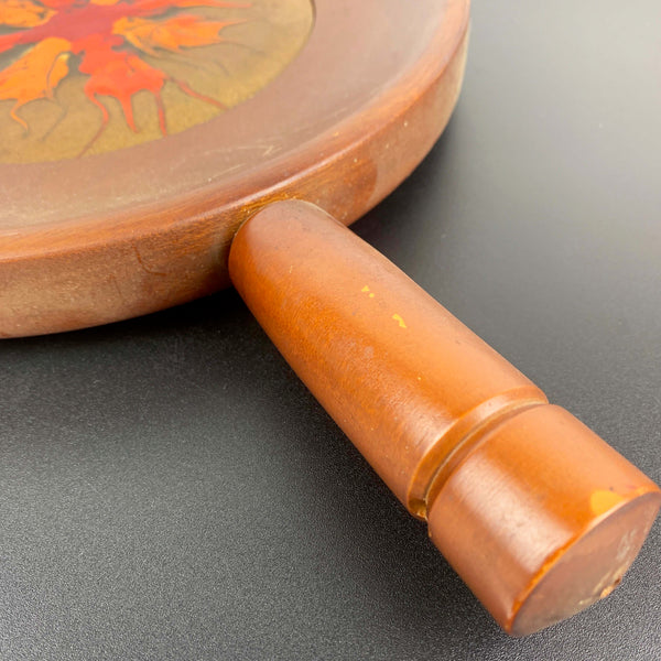 1970's Copper Enamel timber serving paddle by Joy & Kay Sweatman