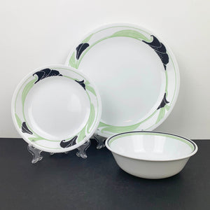 Corelle 'Black Orchid' dinnerware for 2