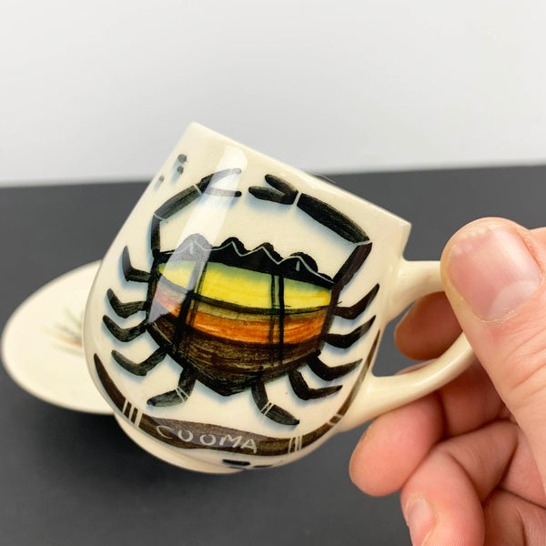 Studio Anna 1960s Cooma souvenir espresso cup and saucer hand held