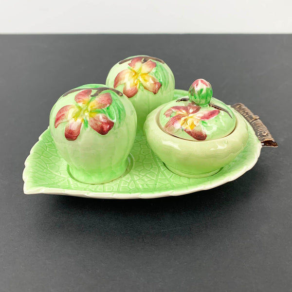 Carlton Ware 'Apple Blossom' cruet/condiment set