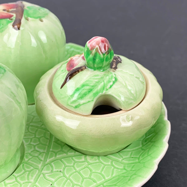 Carlton Ware 'Apple Blossom' cruet/condiment set