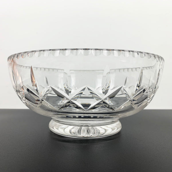 Traditional cut crystal footed serving bowl