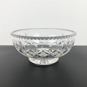 Traditional cut crystal footed serving bowl