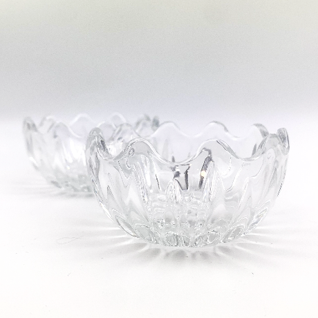 2 piece crystal clam shell trinket dish