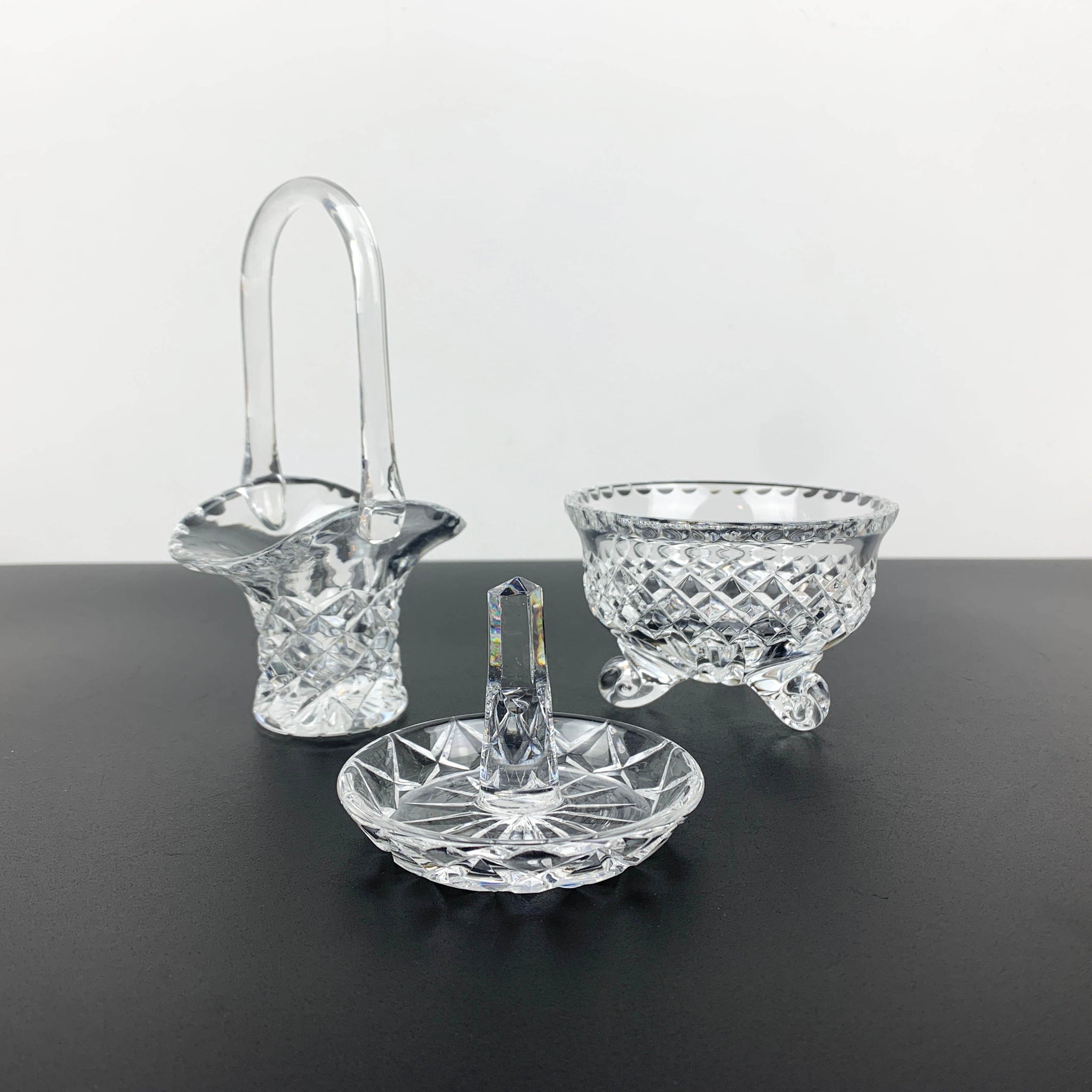 3 piece crystal dressing table set