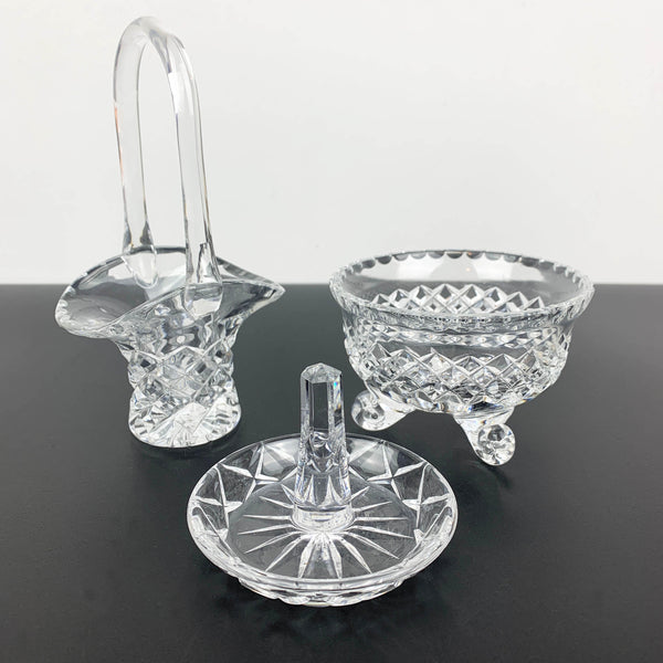 3 piece crystal dressing table set