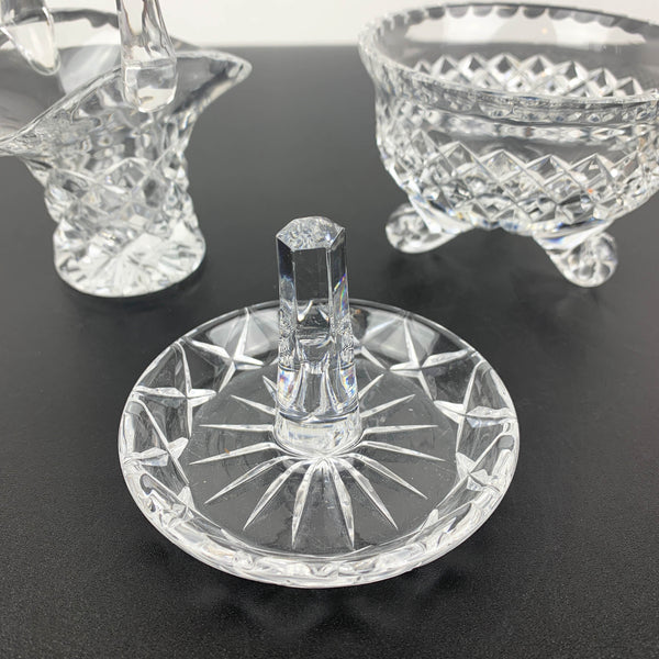 3 piece crystal dressing table set